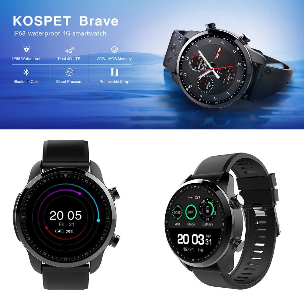 kospet brave 4g lte smart watch phone