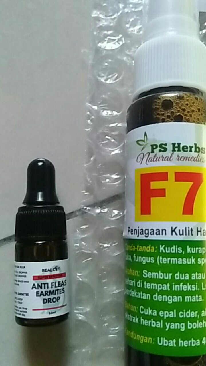Spray F7 Ps Herbs Untuk Kucing Haiwan Manusia Bagi Rawatan Kudis Kurap Luka Sporo 40𝐦𝐥 Shopee Malaysia