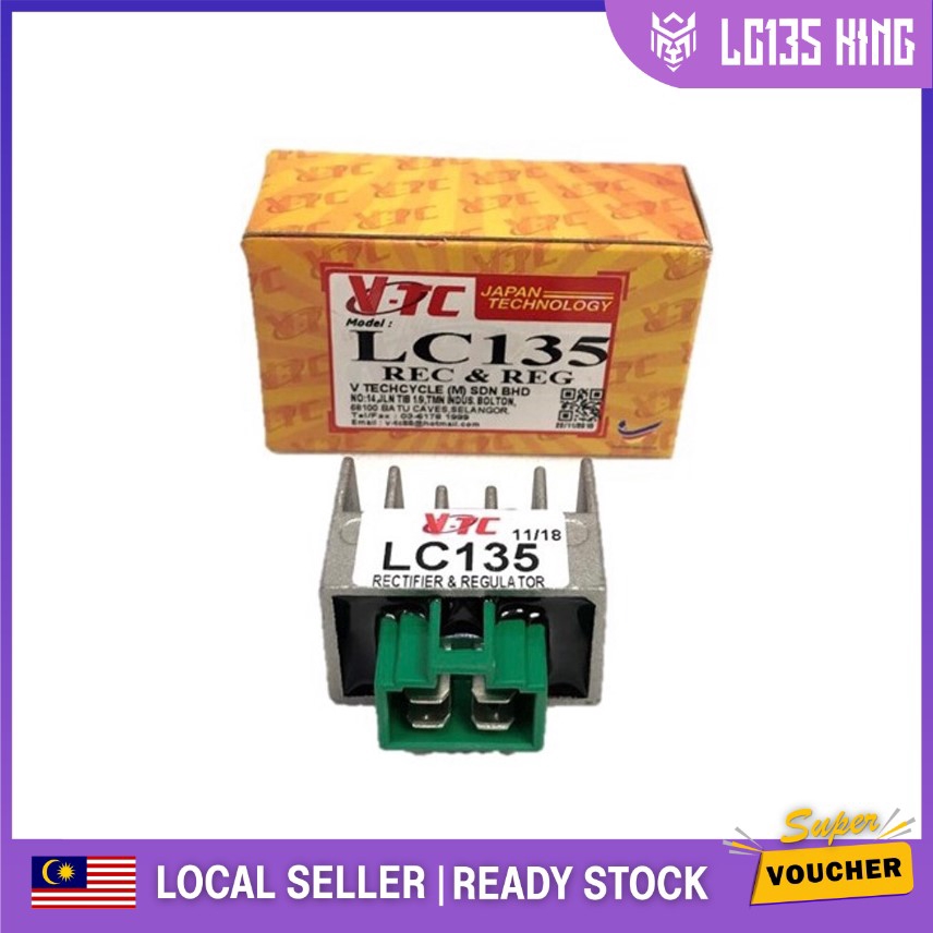 YAMAHA LC135 135LC V1 V2 V3 RECTIFIER REGULATOR KATAU KATAO (VTC