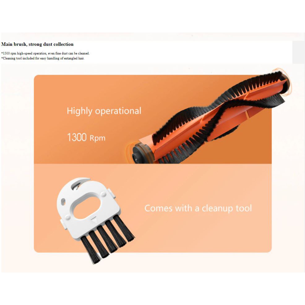 [Original] Xiaomi Mi Robot Vacuum G1 Mop Essential Spare Parts Vacuum Main Brush (Ready Stock
