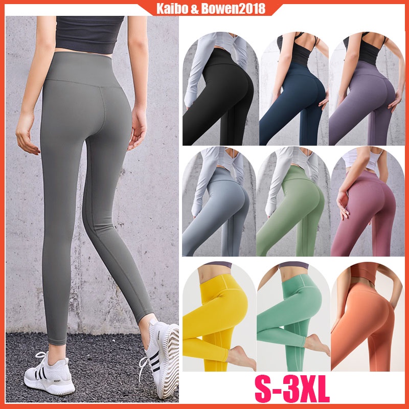 Bowen S-3XL Peach Hip Yoga Pants Sports Legging Jeggings Women Gym Slim Fit Stretch High Waist Bottoming Slimming Fitness Sports Tights