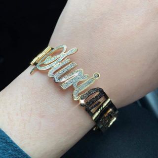  GELANG  TANGAN GUCCI  UKIR NAMA EMAS  INDO SEBIJI MCM EMAS  