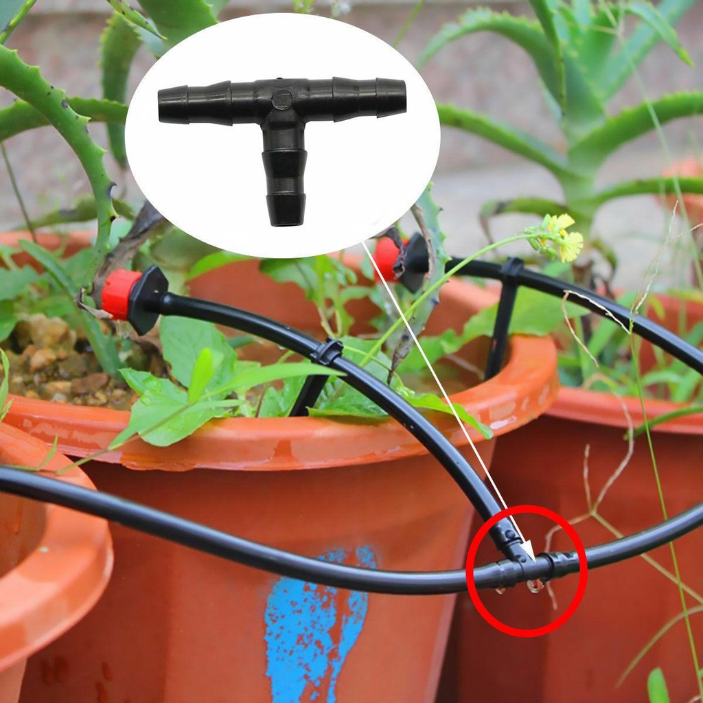 IBORONG MY 4 7MM Tee Joint Hose Connector For Garden Watering