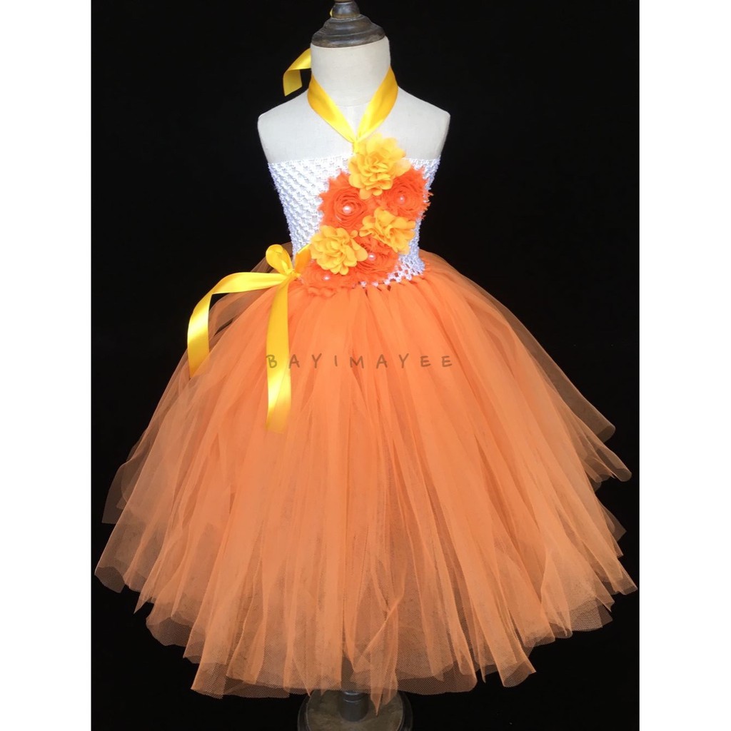 orange tutu dress