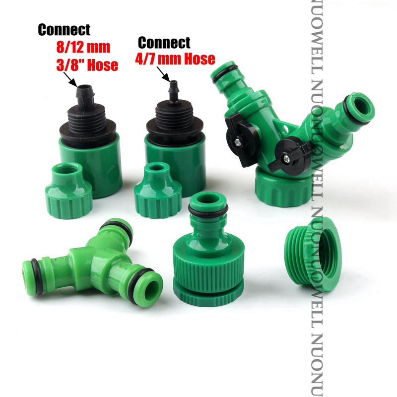 1pc 4/7mm 8/12mm Hose Fast Connectors Gardening Micro Irrigation System