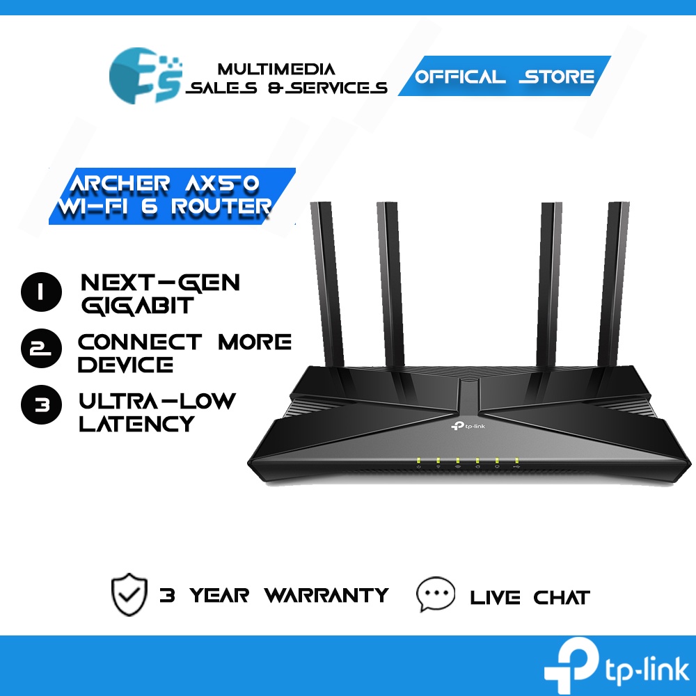 TPLink Archer AX50 / AX55 Dual Band Gigabit AX3000 High Power Wireless