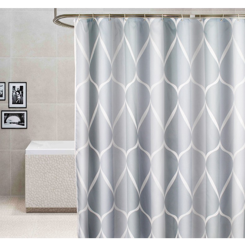 Thick Waterproof Simple And Elegant Shower Curtain Bathroom Curtains Shopee Malaysia