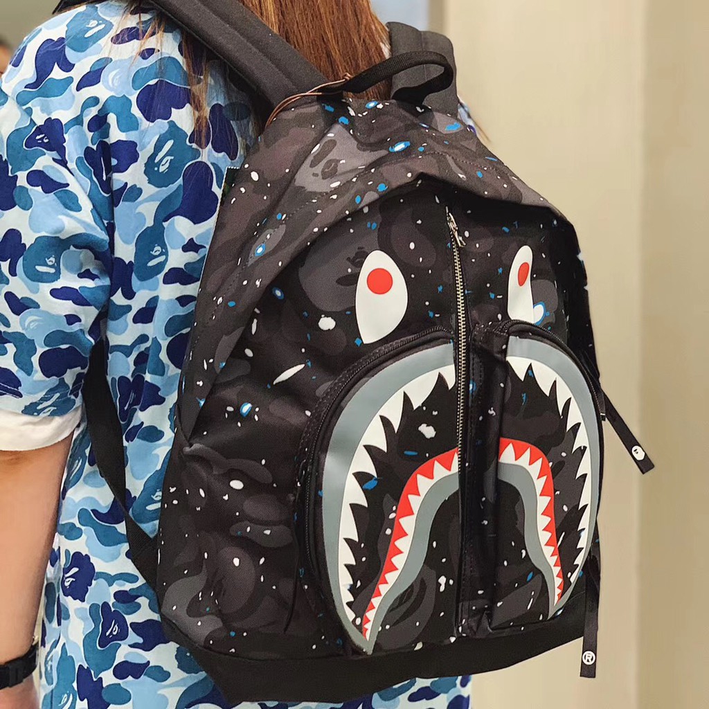 bape camo shark backpack