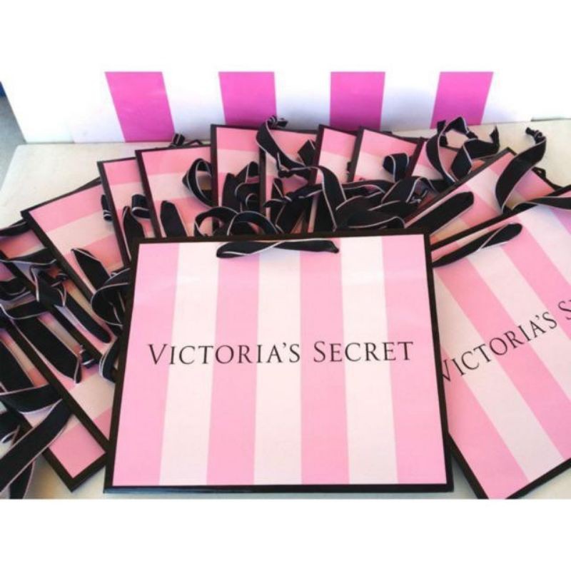 Victoria=Secret Paper bag gift bag /beg hadiah Ori USA (-with-Barcode-QR-code-)