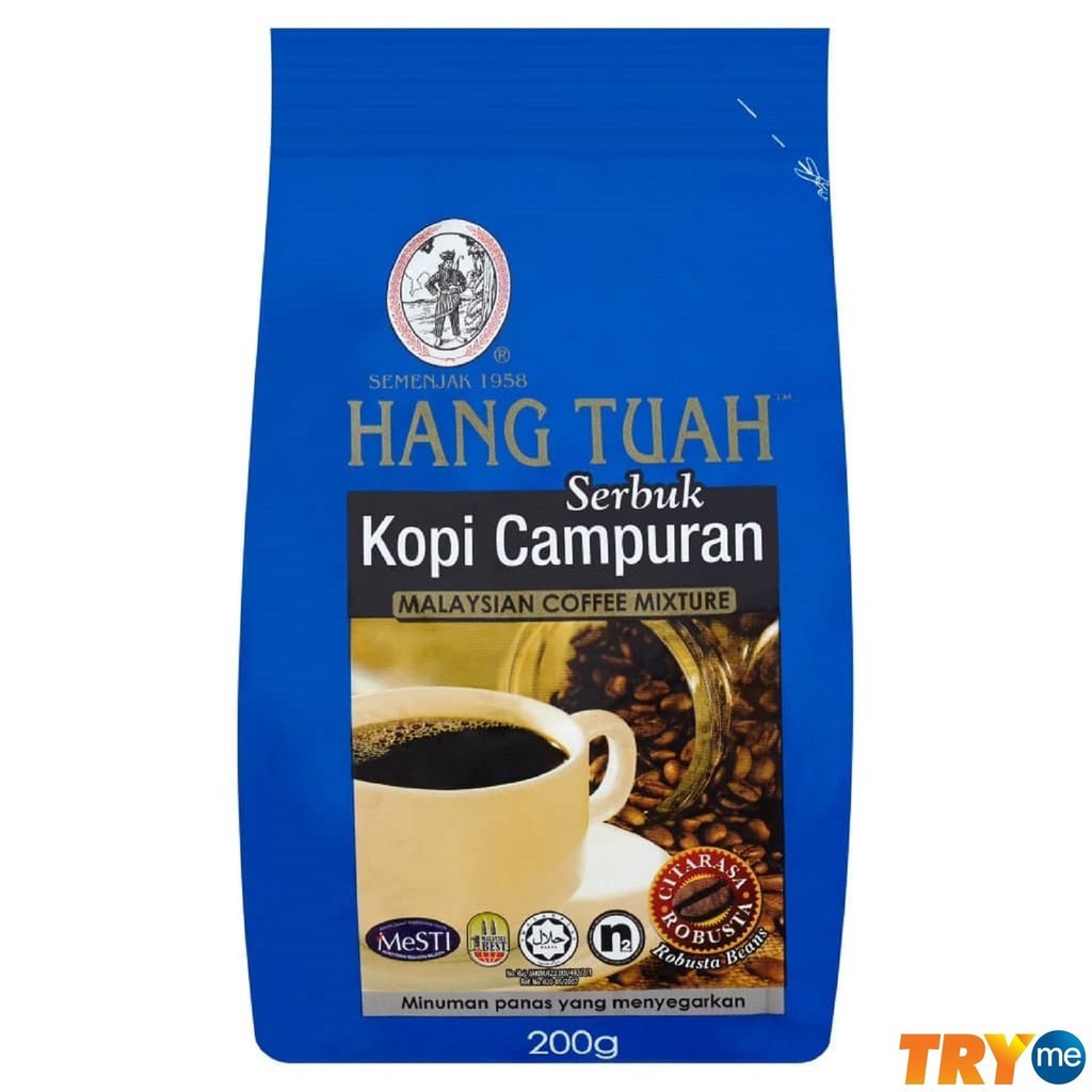 Hang Tuah Malaysian Coffee Mixtures Robusta Beans 200g Shopee Malaysia