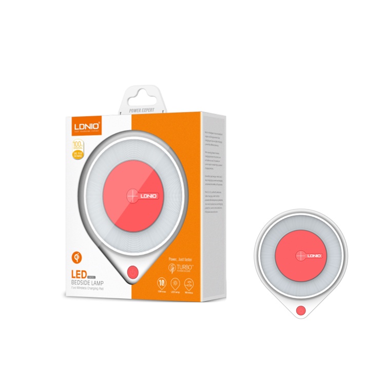 LDNIO AW001 10W Fast Wireless Charging Pad Builtin Bedside Lamp LDNIO
