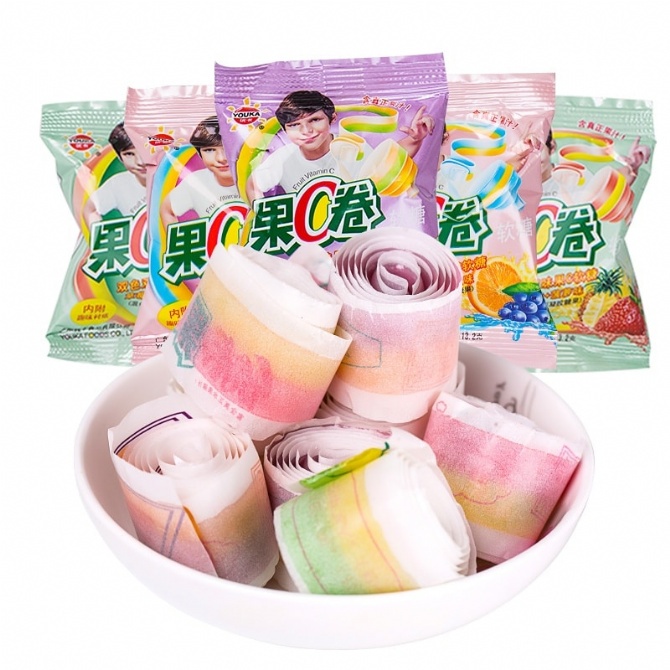 优卡果c卷果汁水果软糖 YOUKA FRUIT ROLL SUGAR FRUIT CANDY 15G Shopee Malaysia