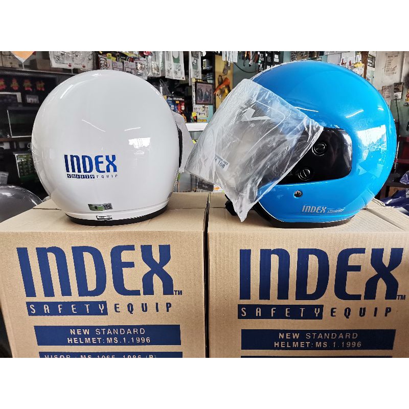 INDEX HELMET WITH VISOR (CLEAR) Shopee Malaysia
