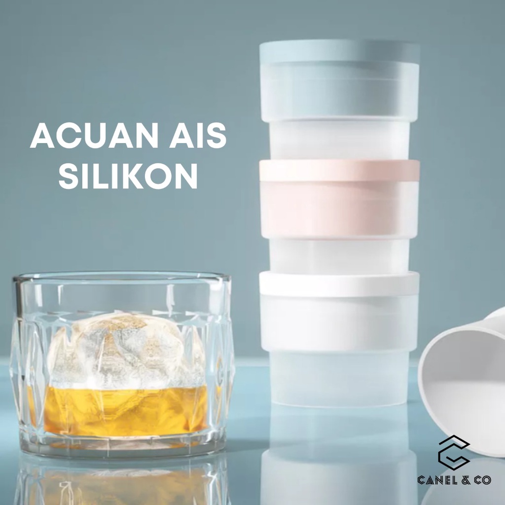 Stackable Silicone Ice Round Ball Cube Quick Freeze Spherical Ice Maker Mold Tray Coffee Box Bekas Ais 圓形冰球模具