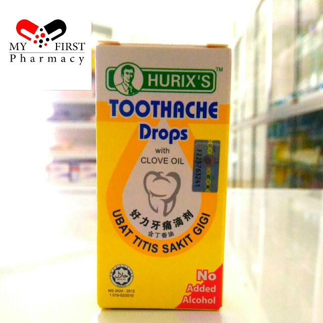 HURIX'S Toothache Drop With Clove Oil ( Ubat Titis Sakit Gigi + Bunga