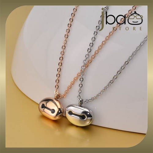 Big Hero 6 Baymax Necklace Rose Gold Plated Titanium Steel Pendant Necklaces