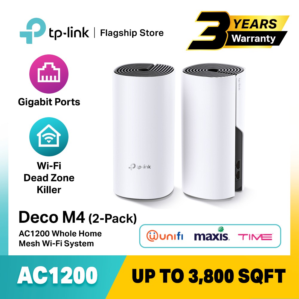 TP-Link Deco M4 AC1200 Gigabit Mesh WiFi Router System ...