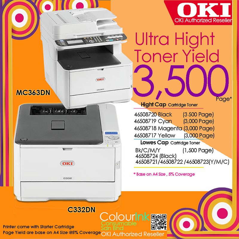 oki mc363dn printer