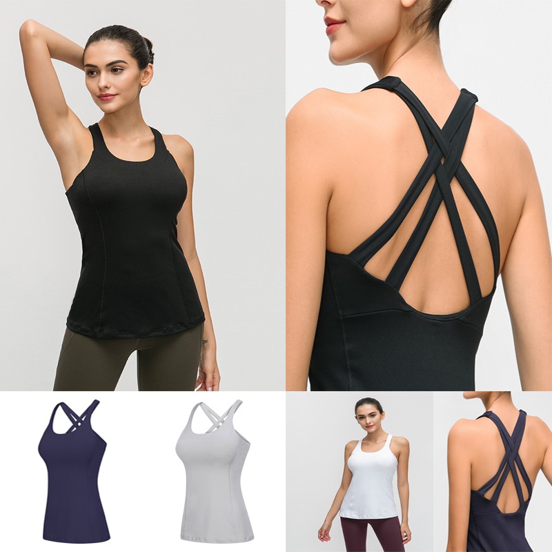 womens workout top with built in bra