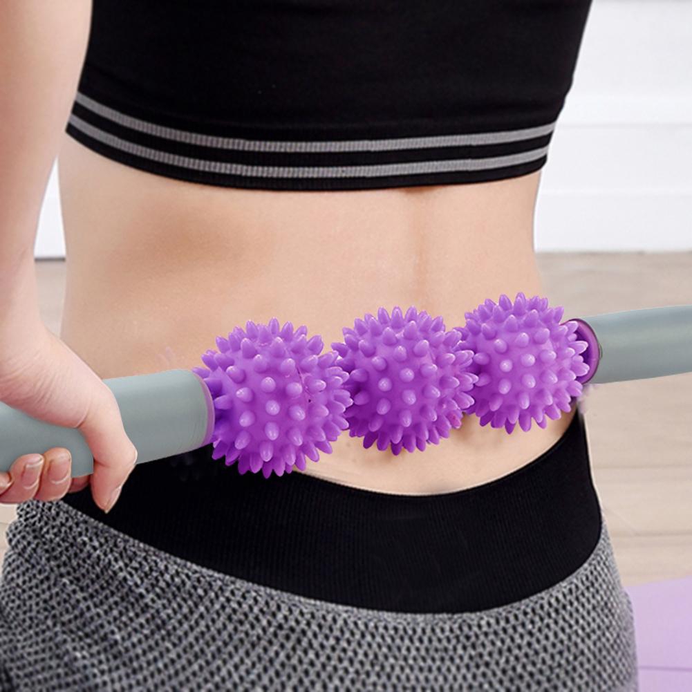 Yoga Massage Stick Spiky Ball Rolling Therapy Roller Back Muscle Arm Leg Relax Shopee Malaysia
