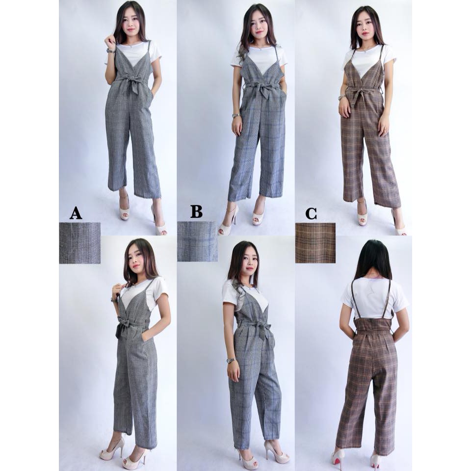 jumpsuit checkered