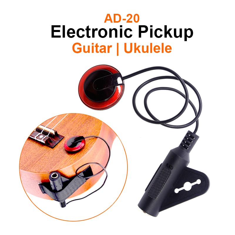 ADELINE (AD-20) Electronic Pickup Transducer for Acoustic, Violin, Ukulele (Gitar, Akustik, Ukulele Accessories Murah)