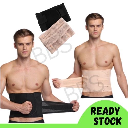 Men Super Slim Waist Trainer Bengkung Lelaki Kempis Perut Kurus Girdle Belt Body Shaper Corset Belt