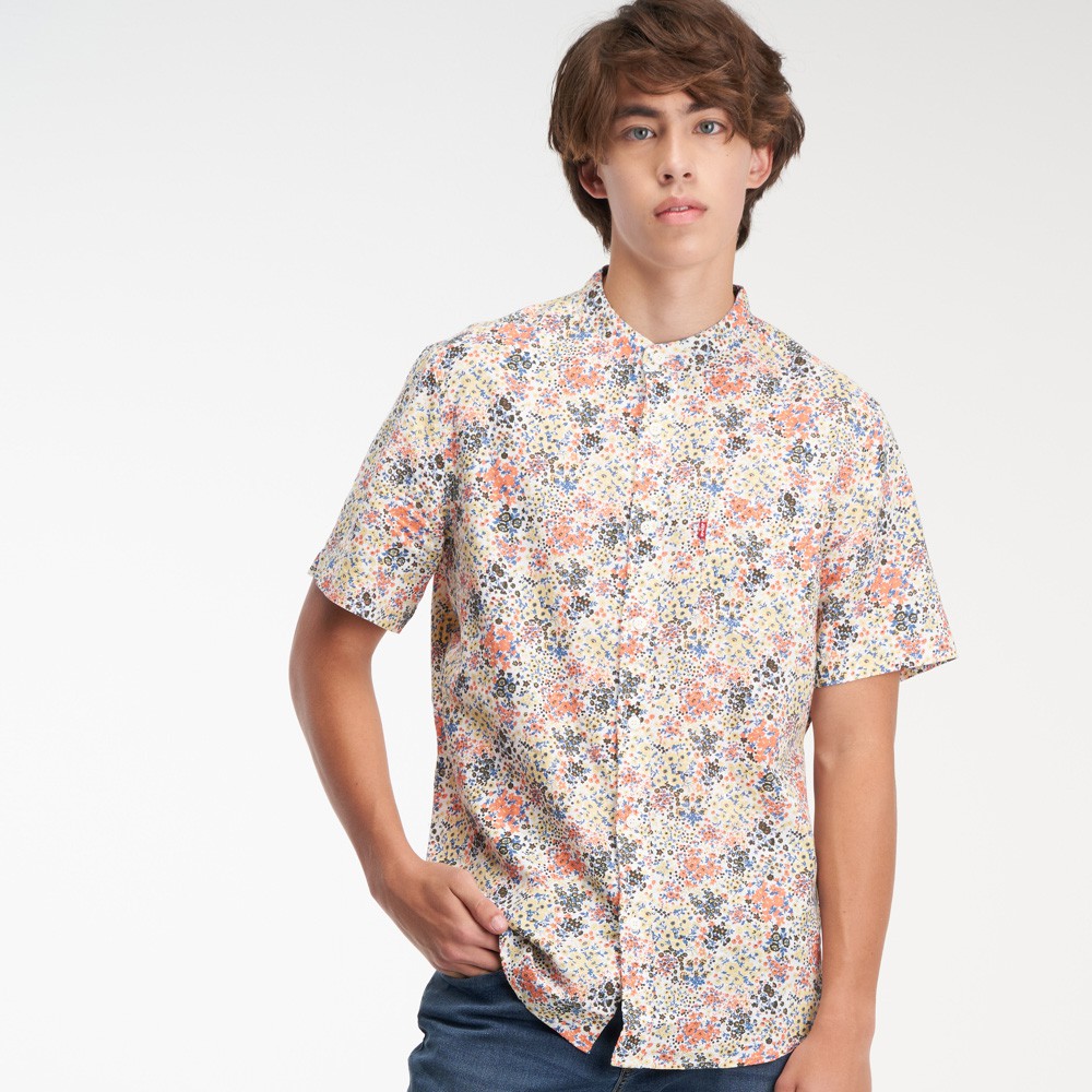 Levi's Short Sleeve Mandarin Collar Shirt Men 69891-0010 | Shopee Malaysia