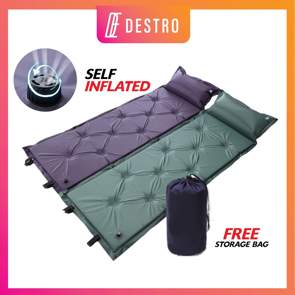 Destro Self Inflate Camp Mattress Weatherproof Heatproof Outdoor Bed
