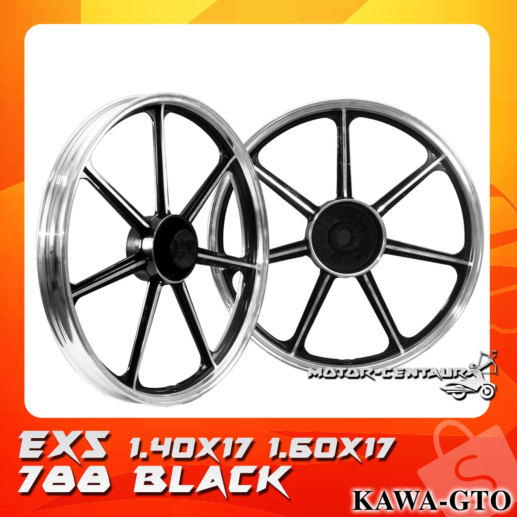 RIM MOTOSIKAL KAWA-GTO SPORT RIMS 788 1.40X17(DRUM, F) 1.60X17(DRUM, R ...