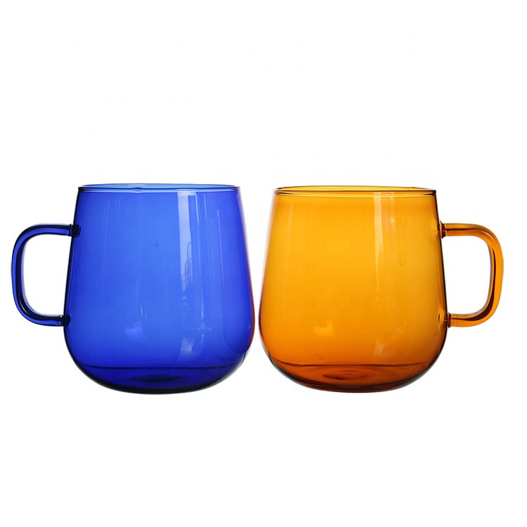 colored glass cups