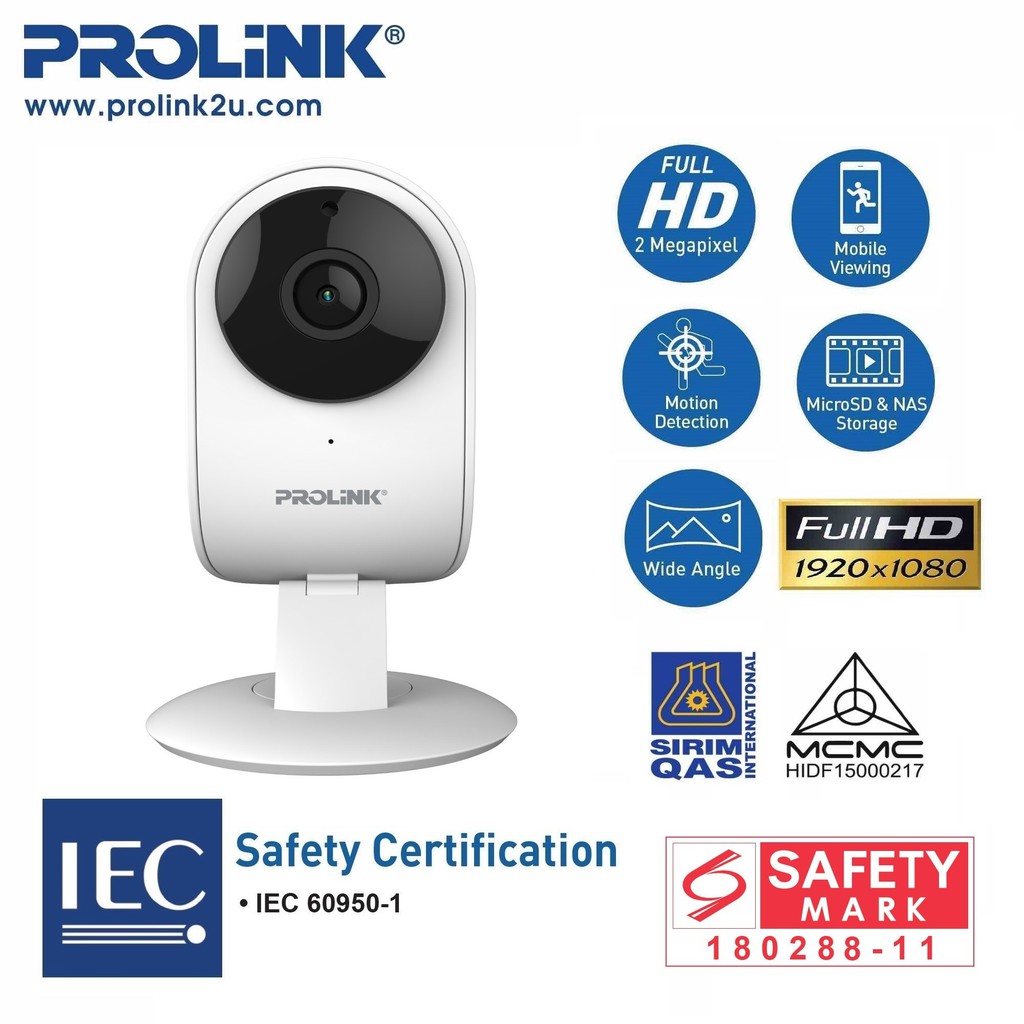 Prolink 1080p Full Hd Wi Fi Ip Camera Night Vision Ceiling Wall