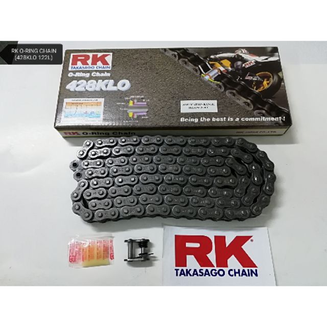 Rk Takasago Chain 428klo O Ring For Y15zr Rs150 Fz150 Lc135 Shopee Malaysia