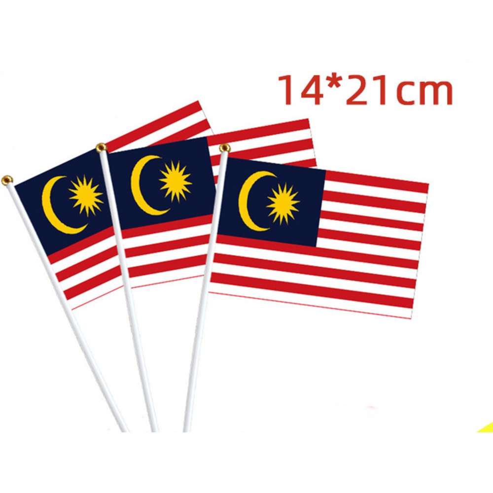 Bendera Malaysia Flagmalaysia Flag 14 21cm Malaysian Hand Waving Flag 20 28cm Polyester