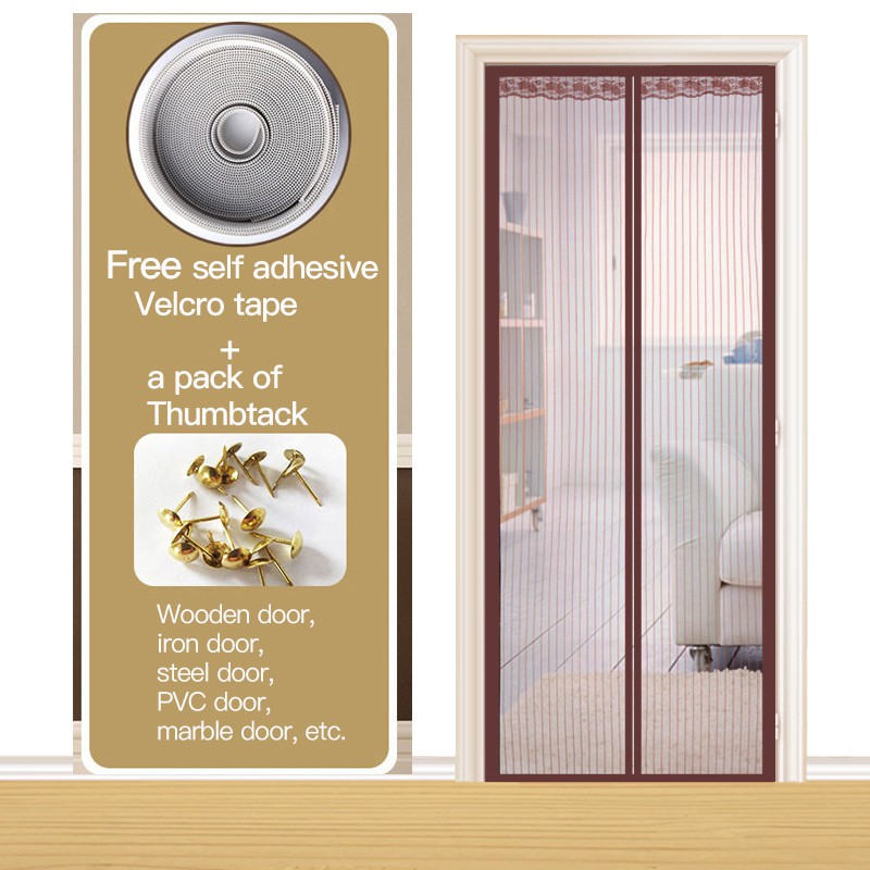 Custom Size Plain Color Anti Mosquito Magnetic Mesh Screen Curtain