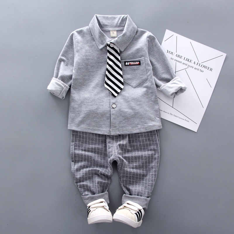 Infants and toddlers long sleeve suit 2piece set 05 years old Baby
