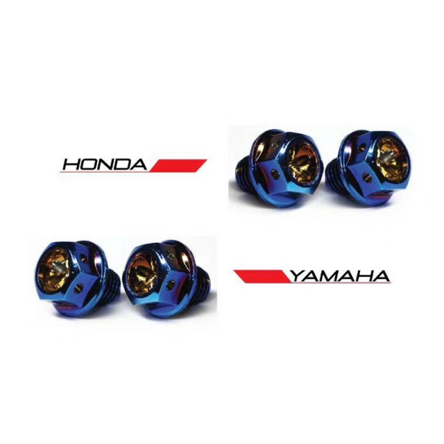 Titanium Side Mirror Screw Honda Yamaha Shopee Malaysia