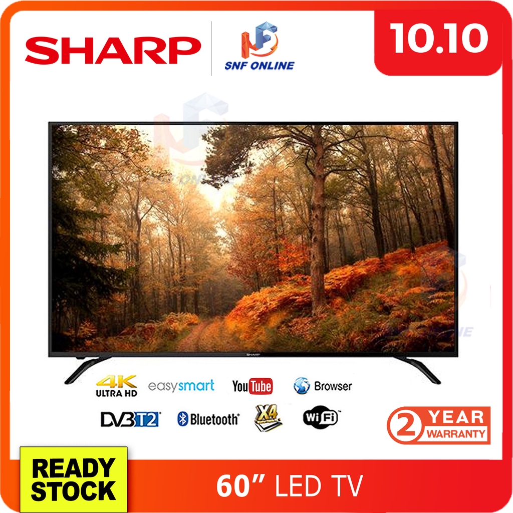 Sharp 4k Uhd Easy Smart Led Tv 60 4t C60ah1x 4tc60ah1x Shopee Malaysia