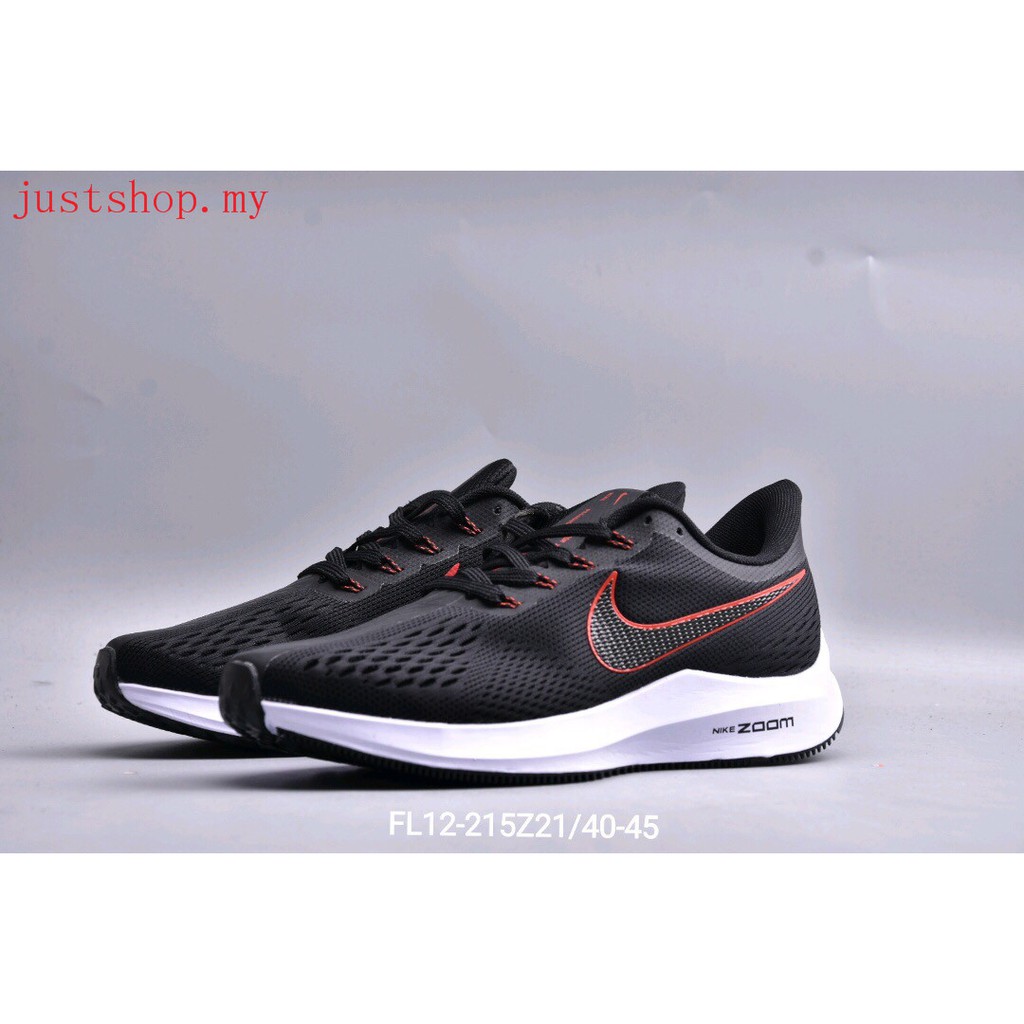 Authentic Nike Zoom Pegasus v6 Turbo Men Sports Running Walking shoes black  red 2c | Shopee Malaysia