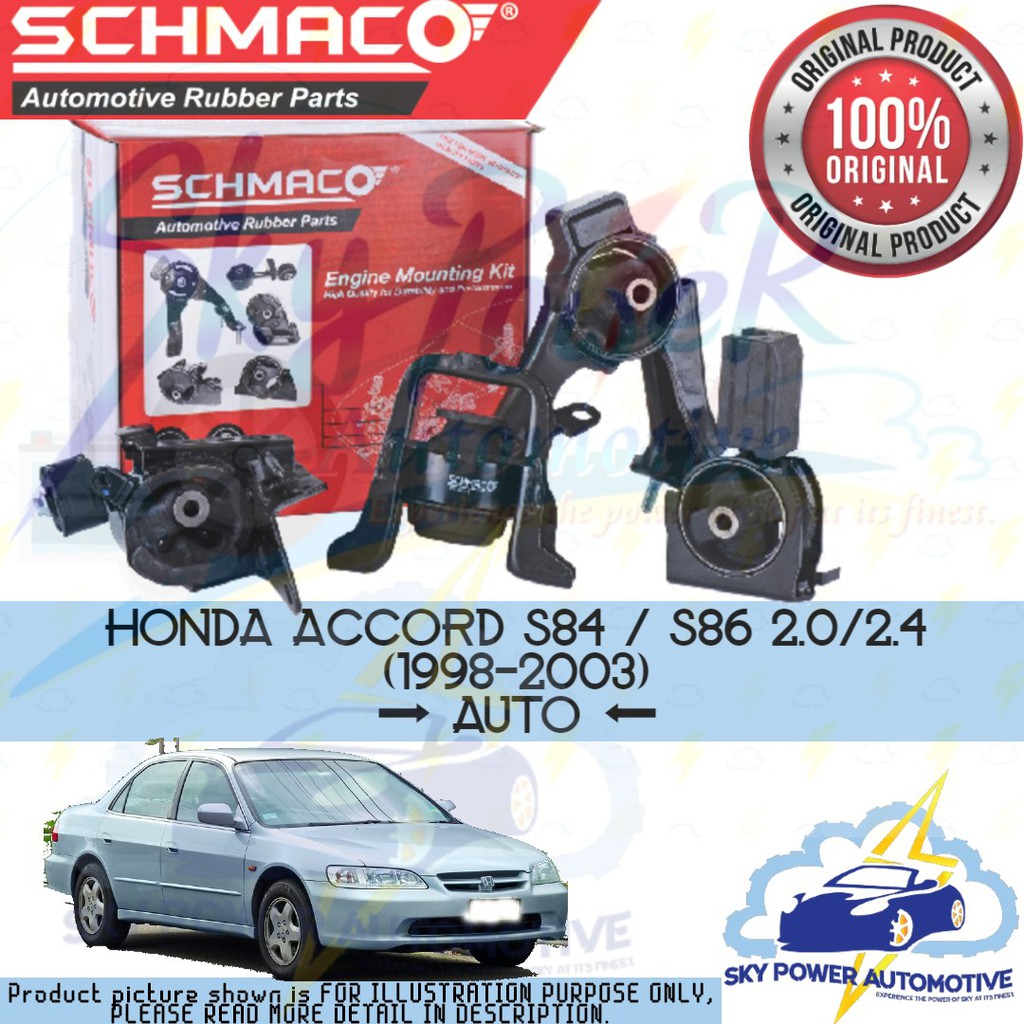 HONDA ACCORD S84 / S86 (2.0/2.4) (1998-2003) (AUTO) SCHMACO ENGINE MOUNTING  (SET)