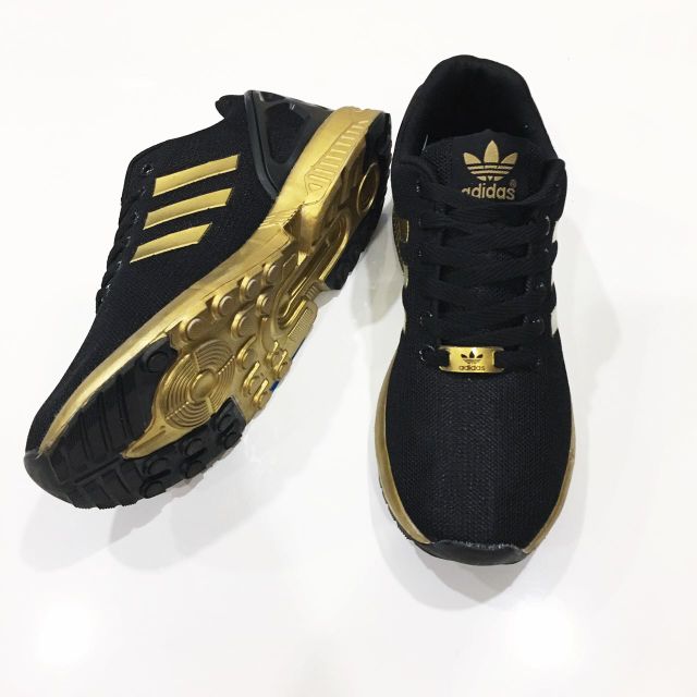 adidas zx flux black gold