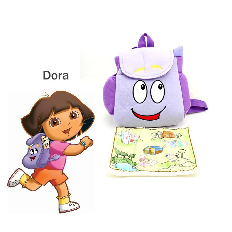 Dora the Explorer Dora animation Dora the same backpack to book bag children's gift map can be expanded