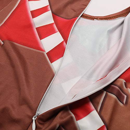 boy's fortnite cosplay costume gingerbread man jumpsuit for halloween