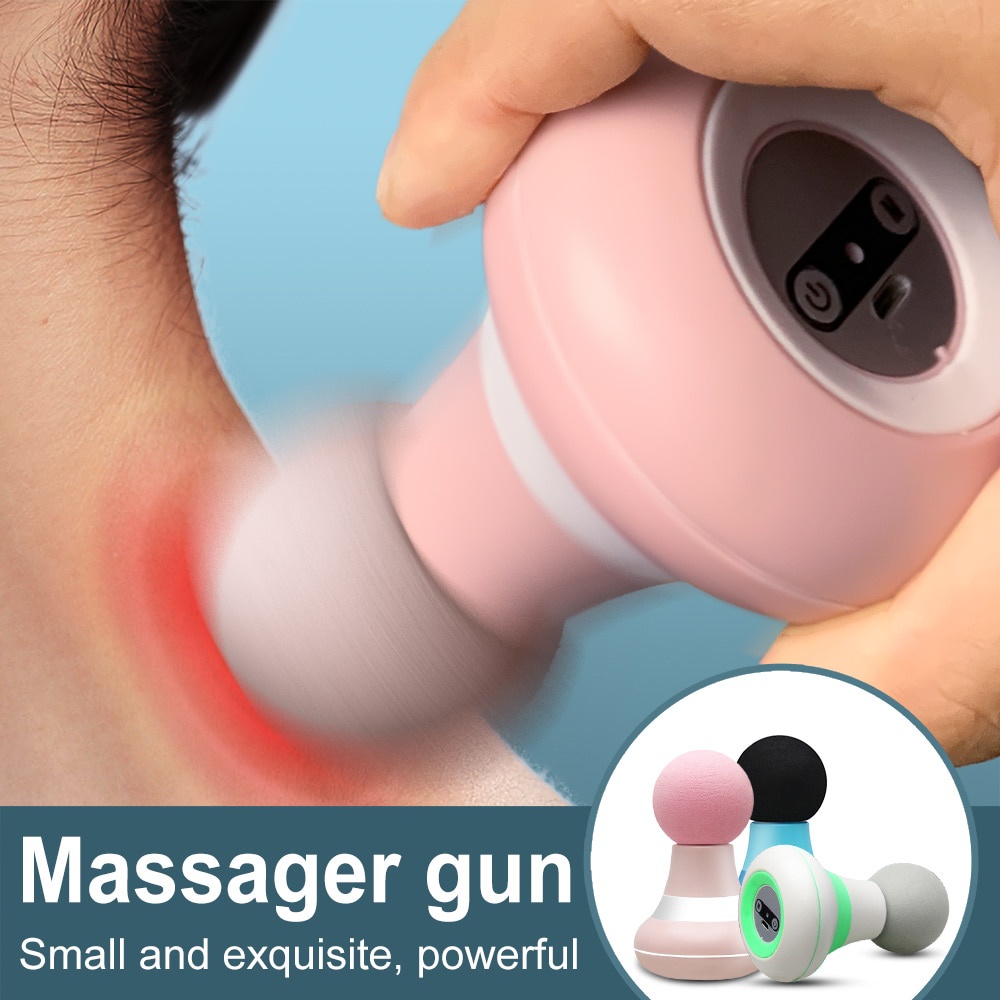 Mini Electric Muscle Massage Gun Ncek And Back Massager Gun Body Massage Foot Machine For Men Vibrators Head Massager Machine