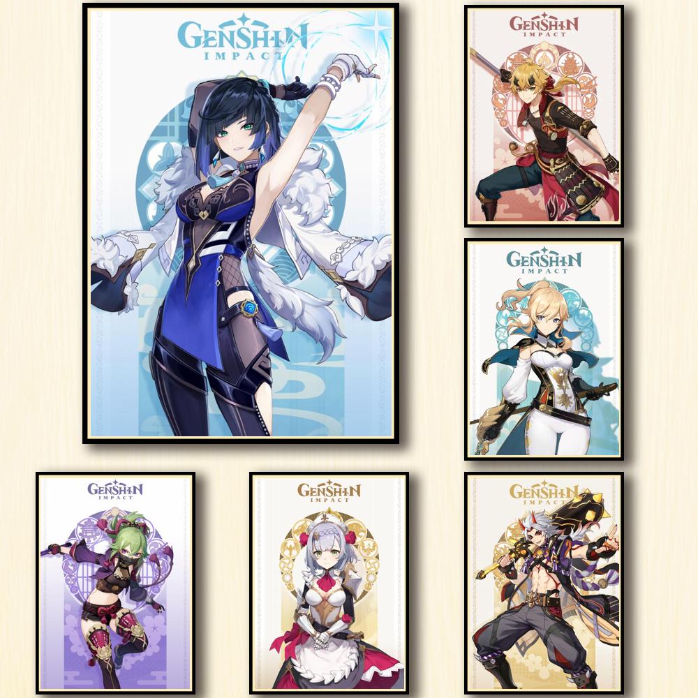 50 Designs Game Genshin Impact Character Whitepaper Poster Alternative  Artwork Decal Fancy Wall Sticker for Coffee House Bar 22.6.15 | Shopee  Malaysia