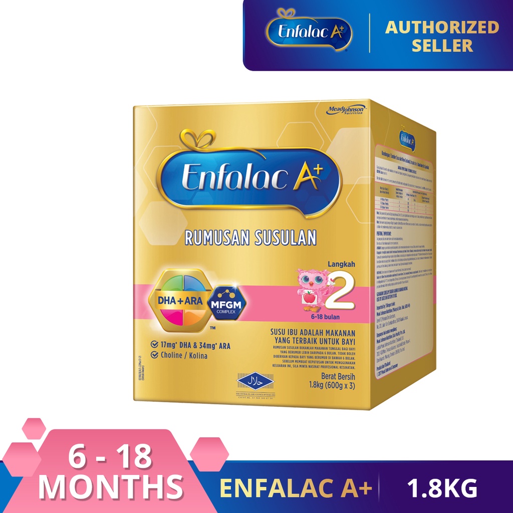 Enfalac A+ Step 2 (1.8kg &amp; 2.4kg) Milk Formula Exp 2023