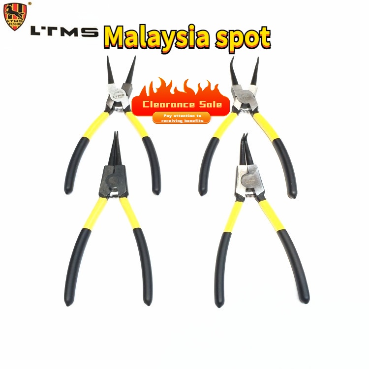 Snap Ring Pliers Set Curved Straight Tip Circlip DIY Snap Ring