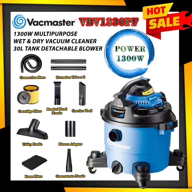 VACMASTER VBV1330PF 30L WET & DRY WITH DETACHABLE BLOWER MULTI-PURPOSE ...