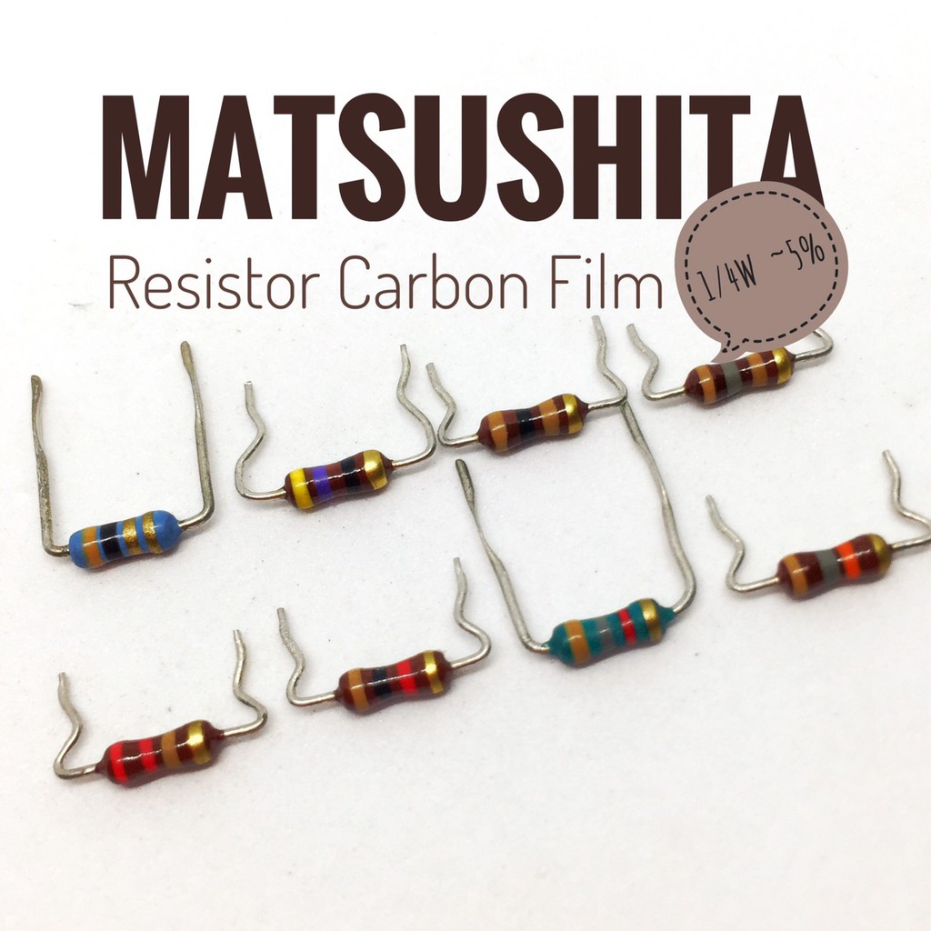 ((10 Sets)) Resistor Matsushita Brand 1/4W Carbon Flim Resistors 5
