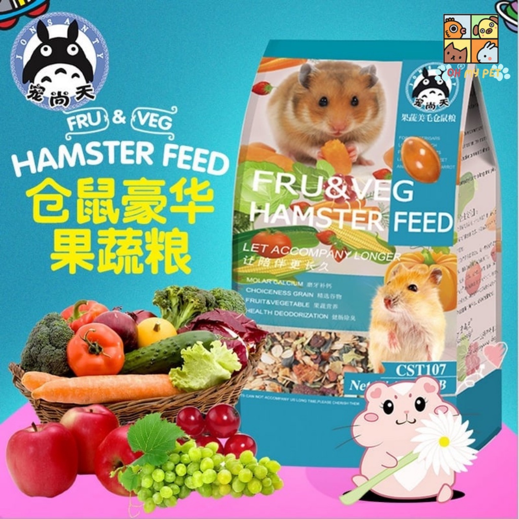 Jonsanty Premium Fruit and Vegetable Hamster Food 2LB /900g Makanan